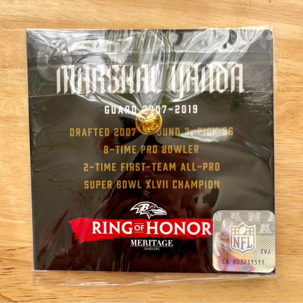 Baltimore RAVENS Marshal Yanda Ring of Honor Pin - Picture 2 of 2